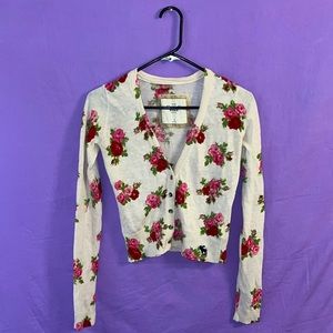 Rose Button-Up Cardigan